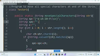 INFOSYS CODING PROBLEM-1 Program to move special characters at the end of a String in java