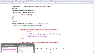 JQUERY EMPTY METHOD DEMO