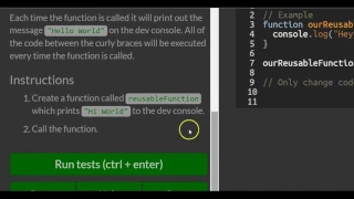 Write Reusable Javascript with Function freeCodeCamp Basic Javascript