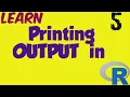 Print output in R cat function paste function lesson-5 Monika Verma