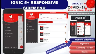 Ionic 5 Responsive Sidemenu 2021 - COVID-19 PLASMA MILAAP APP