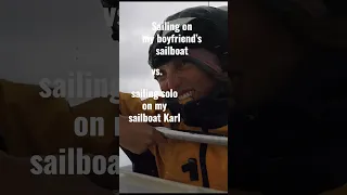 Sailing alone feels SO different #saltlife #sailorgirl #sailing #salty #sailingfun