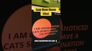 Gsap Mask Mouse Effect