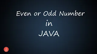 Even or Odd Number in JAVA BluejCode