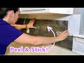 How to Install a Peel and Stick Stone Tile Backsplash