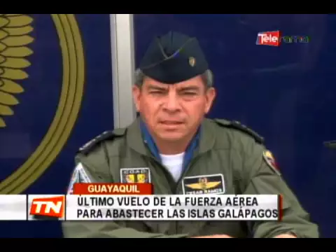 Último vuelo de la fuerza aérea para abastecer las Islas Galápagos