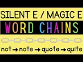 Silent E CVCe Word Chains Word Ladders