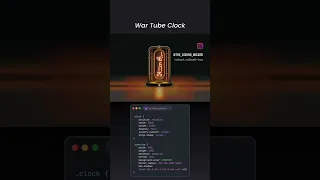 War Tube Clock Animation Using HTML CSS JavaScript Futuristic Digital Clock UI