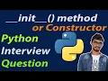 Constructor in python -