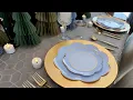 Blue Gold Disposable Plates Review 60PCS Fancy Plastic Plates for Wedding Shower Party