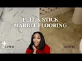 HOW TO INSTALL PEEL AND STICK MARBLE VINYL FLOORING Rental Friendly TIERA LOVELLE