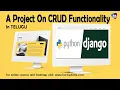 Python Django projects with source code on enroll in telugu python crud operations with mysql