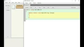 BlueJ - Java lesson 1 Hello World