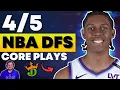 DraftKings NBA DFS Top Core Plays Winning Lineup Strategy for Sunday April 5th 2026