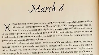 March 8th Birt ay Personalized Astrology Numerology Reading Soulmates Sun Sign Pisces