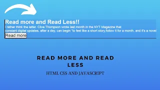 Read Less Button In Javascript