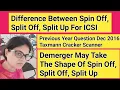 Difference Between Spin Off Split Off Split Up Previous Year Questions Dec 2016
