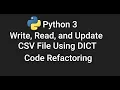 Best Way to Read and Write Python 3 Dictionaries to CSV File using DictReader and DictWriter - 2020