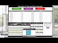 Education IT Remote Work Calendar in Excel