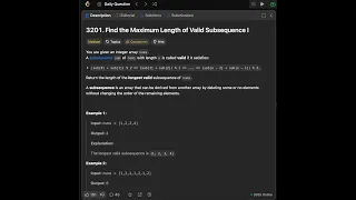 Find the Maximum Length of Valid Subsequence I Leetcode 3201 Dr Fang Rust