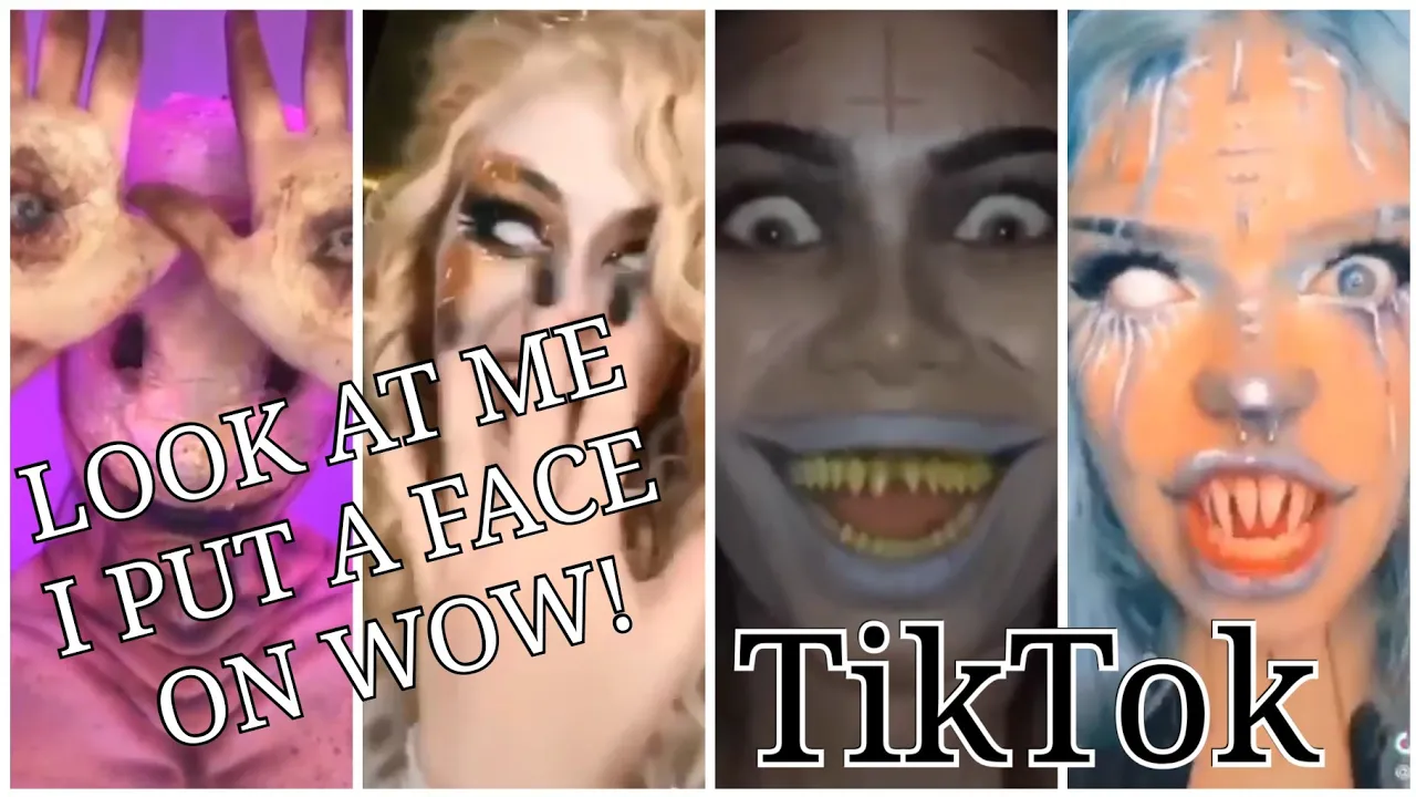 LOOK AT ME I PUT A FACE ON WOW || SCARIEST TIKTOK CHALLENGE