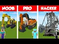 Minecraft NOOB vs PRO vs HACKER: EXCAVATOR HOUSE BUILD CHALLENGE in Minecraft / Animation