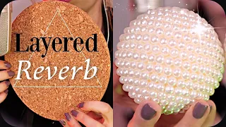 ASMR Layered Sounds & Reverb (NO TALKING) Cork, Ear Massage, Fluffy Mics, 3Dio + | Study & Sleep Aid