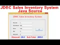JDBC Sales Inventory System Java