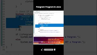 Pangram Program in Java Check Pangram Using Java in Eclipse Java for Beginners