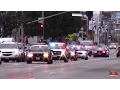 7x LAPD Slicktops Unmarked Units Responding Code 3 in Hollywood