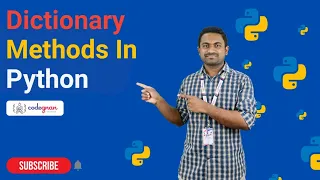 Dictionary Methods in Python Python Tutorials - 2022 Codegnan
