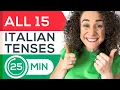Learn ALL 15 Italian Tenses in JUST 25 Min FREE Italian Verb Tenses Chart PDF