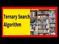 what is Ternary search algorithm Book shelf example and pythoncode for ternary search