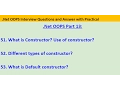 Part 13 Net c OOPS What is Constructor Different Types of Constructor Default Constructor Use