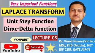 Unit Step Function Dirac-Delta Function Heaviside Unit Function Unit Impulse Function Laplace
