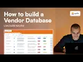 How to Build a Vendor Database Step-by-Step No-Code Tutorial