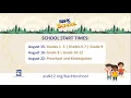 ASD School Start Times - Back To School 2024