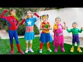 Download Lagu Five Kids Superheroes and Healthy Food + more Children's Songs and Videos