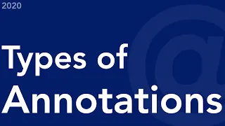 Java Annotations Types of Annotations