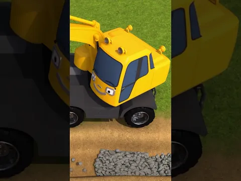 Excavator! Fill the hole with gravel! #Tayo #Excavator #forkids
