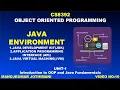 CS8392 OBJECT ORIENTED PROGRAMMING JAVA ENVIRONMENT JDK API JVM Manojkumar C