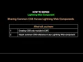 9 Salesforce LWC I Sharing Common CSS Across Lightning Web Components