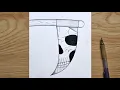 Halloween Stuff drawing How to draw The Grim Reaper step by step Easy Skull art for beginners