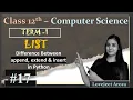 TERM 1 - Complete 12th Computer Science Python LIST