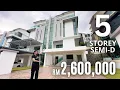 Lagu House Tour 84: 5 Sty Modern Semi-D w Private Lift | Huge Car Porch in Kingsley Hill , Putra Heights