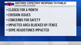 Grace Lawn Cemetery reopens after city addresses erosion