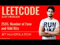 2595 Number of Even and Odd Bits BITS MANIPULATION