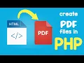 Create PDF files from HTML using PHP and mPDF Quick programming tutorial