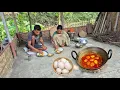 Download Lagu Anda Curry । Traditional Village Style Eggs Masala Recipe Cooking \u0026 Eating By Mother and Son