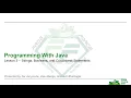 Programming With Java Lesson 3 - Strings Booleans Conditional Statements